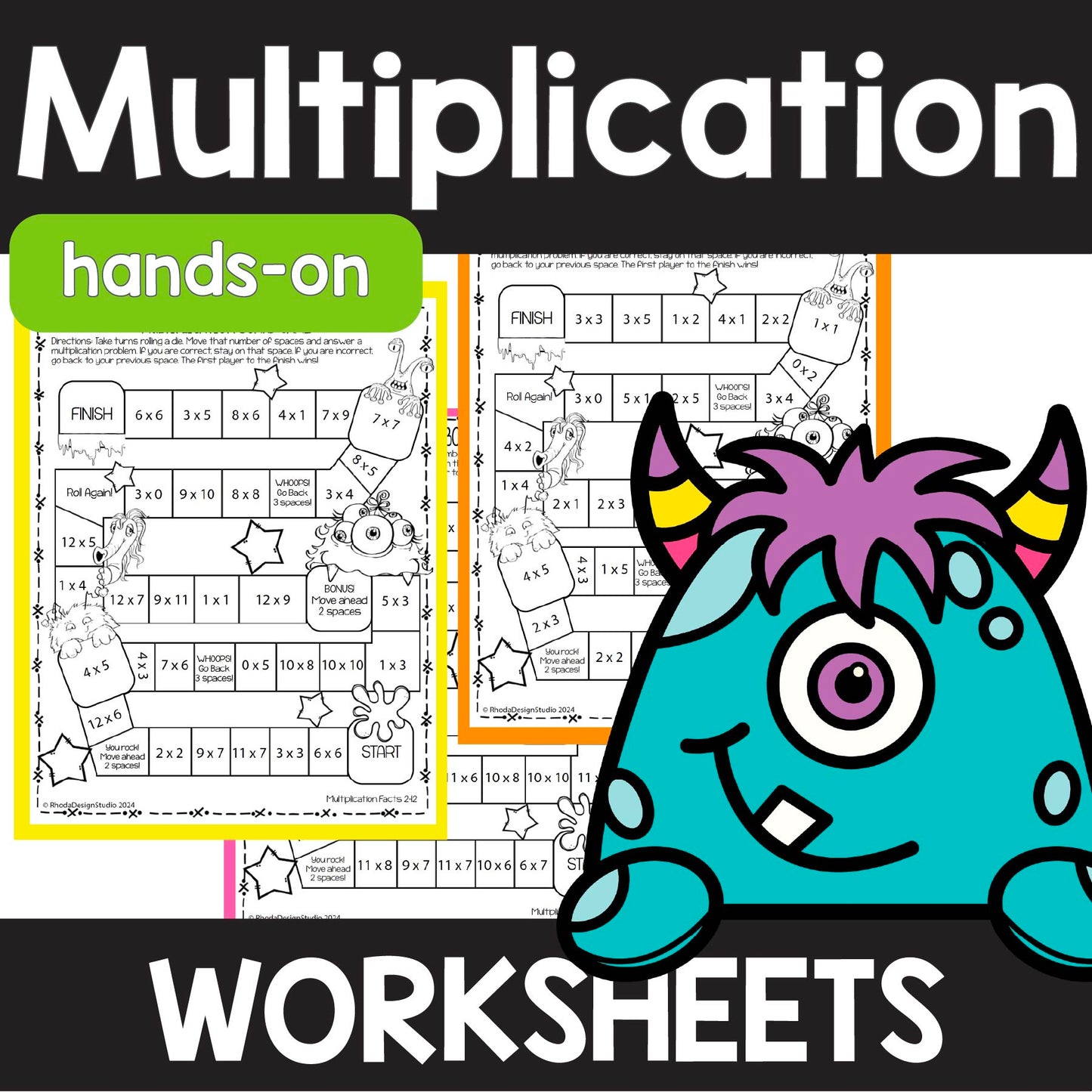 Multiplication Monsters Board Game