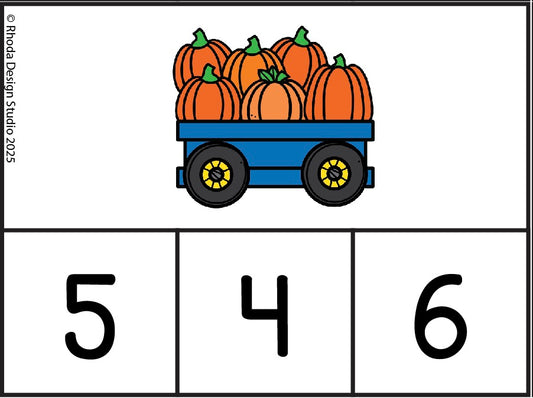October Count and Clip Cards 1-10