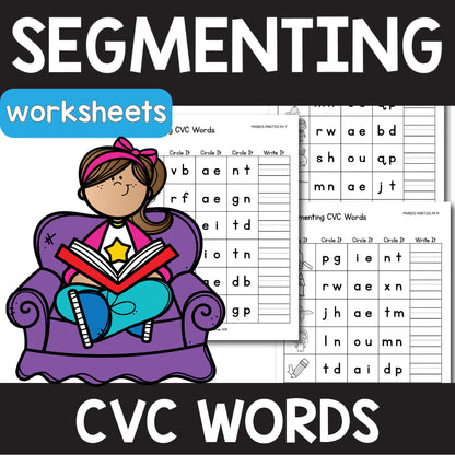 Segmenting CVC Word Worksheets