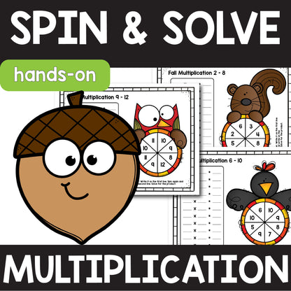Spin and Solve Fall Multiplication Mats