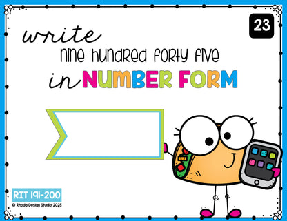 Math Spiral Review | Center Activities | RIT 191-200 | Digital