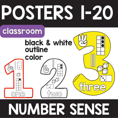 Number Posters Posters 1-20